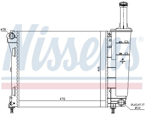 OEM-quality NISSENS 61936 Engine radiator