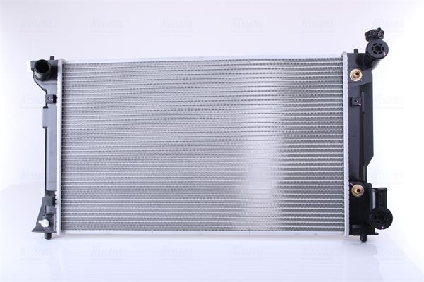 NISSENS 64668A Engine radiator Aluminium, 625 x 378 x 26 mm, with oil cooler, without gasket/seal, without expansion tank, without frame, Brazed cooling fins