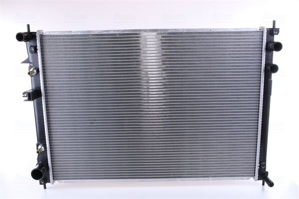 NISSENS 67727 Engine radiator Aluminium, 675 x 478 x 26 mm, with oil cooler, without gasket/seal, without expansion tank, without frame, Brazed cooling fins