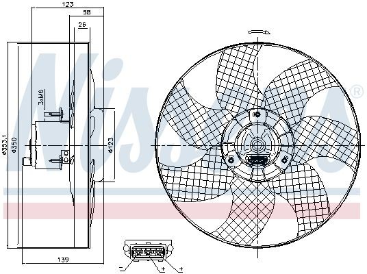 OEM-quality NISSENS 85542 Radiator cooling fan