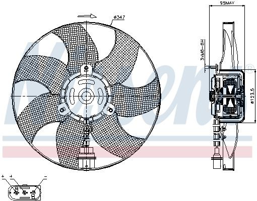 OEM-quality NISSENS 85543 Radiator cooling fan
