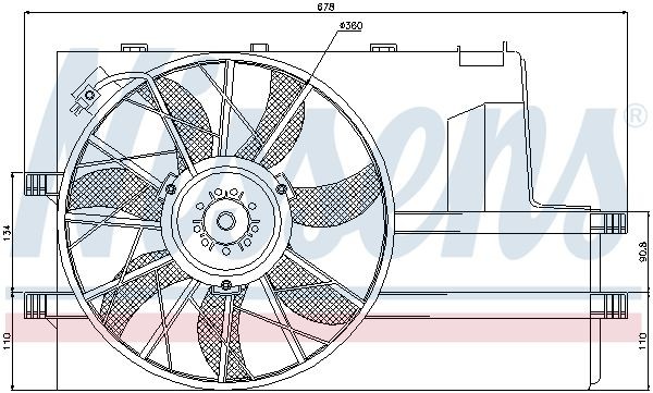 Mercedes CLS Cooling fan 7284891 NISSENS 85078 online buy