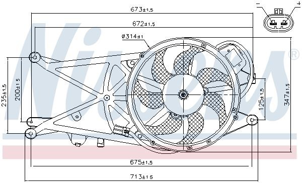 Opel CORSA Fan, A / C condenser NISSENS 85205 cheap