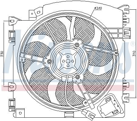 OEM-quality NISSENS 85598 Radiator cooling fan