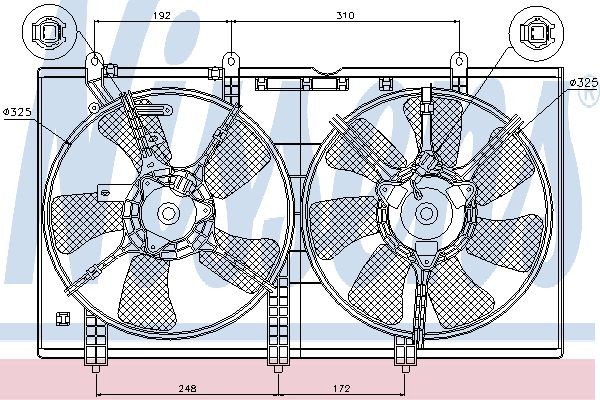 NISSENS 85636 Fan, radiator MR 312899