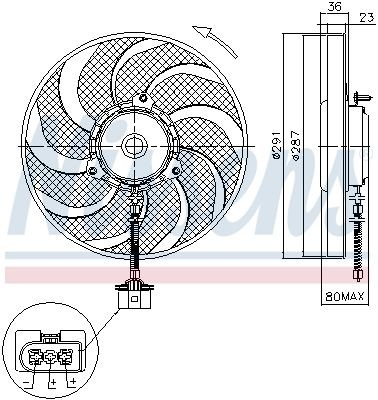 OEM-quality NISSENS 85545 Radiator cooling fan