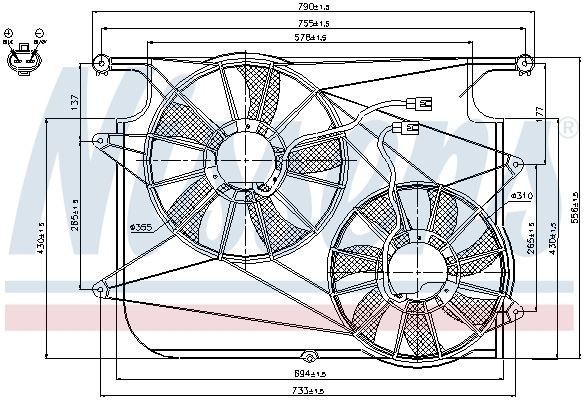 OEM-quality NISSENS 85610 Radiator cooling fan