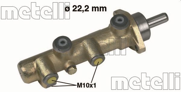 METELLI 05-0130 Brake master cylinder D1: 22,20 mm, Cast Iron