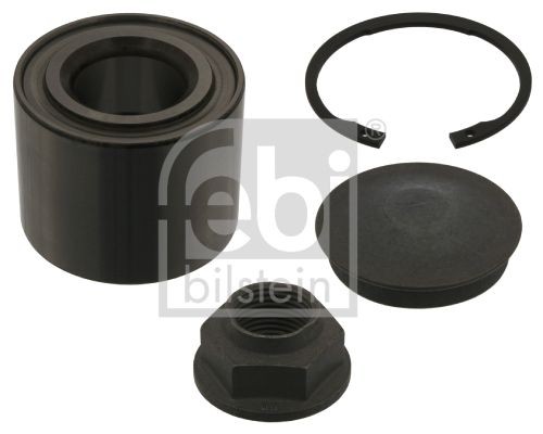 39622 FEBI BILSTEIN Wheel bearings DACIA Rear Axle Left, Rear Axle Right, with retaining ring, with grease cap, 62 mm, Tapered Roller Bearing