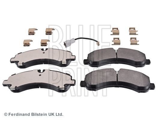 BLUE PRINT Front Axle, incl. wear warning contact, with anti-squeak plate, with fastening material Width: 71mm, Thickness 1: 20mm Brake pads ADC44285 buy