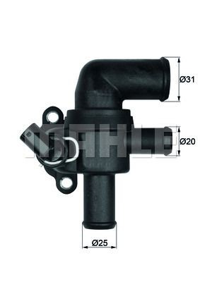 BEHR THERMOT-TRONIK TI 52 90 Engine thermostat Opening Temperature: 90°C, with seal