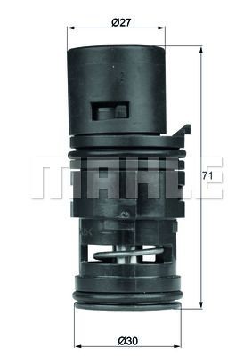 BMW X5 Oil thermostat 7287657 BEHR THERMOT-TRONIK TO 7 75 online buy