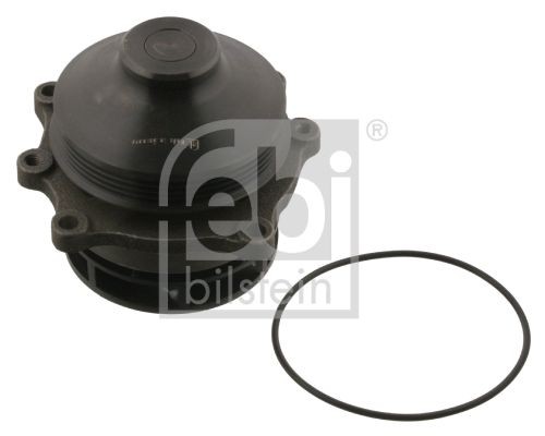 38823 FEBI BILSTEIN Water pumps IVECO Grey Cast Iron, with belt pulley, with gaskets/seals, Plastic