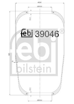 FEBI BILSTEIN 39046 Federbalg, Luftfederung für VOLVO F 16 LKW in Original Qualität