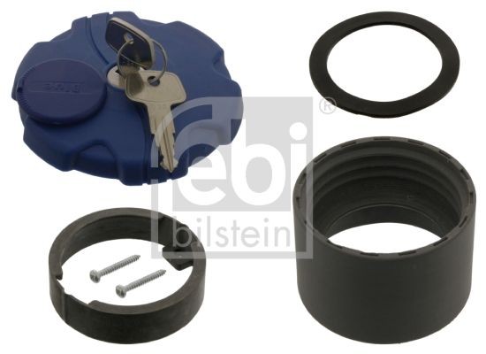 FEBI BILSTEIN 95 mm, with key, blue, with pipe socket, with bolts/screws Sealing cap, fuel tank 39211 buy