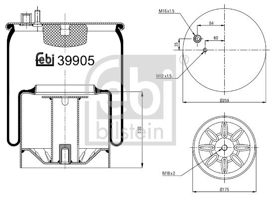 FEBI BILSTEIN Rear Axle both sides Boot, air suspension 39905 buy