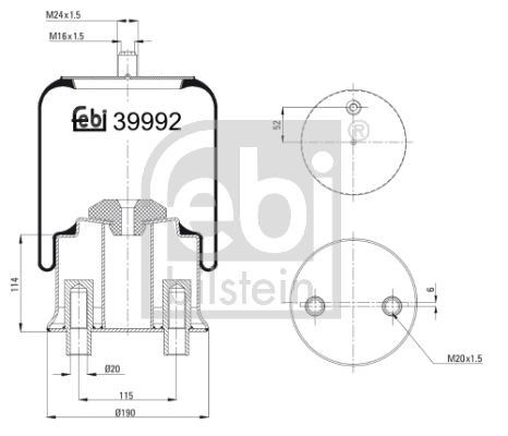 FEBI BILSTEIN Front axle both sides Boot, air suspension 39992 buy