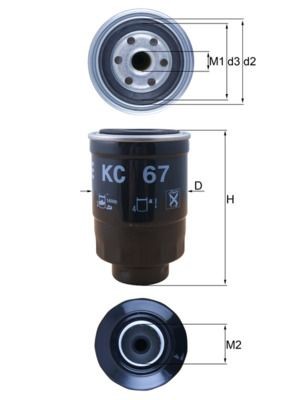 KC 67 KNECHT Fuel filters NISSAN Spin-on Filter