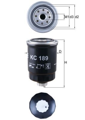 KNECHT KC 189 Fuel filter Spin-on Filter