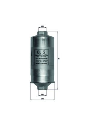 KL 5 KNECHT Fuel filters VOLVO In-Line Filter