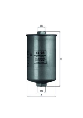 KNECHT KL 28 Fuel filter In-Line Filter