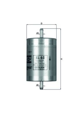 KNECHT KL 65 Fuel filter In-Line Filter, 8mm, 8,0mm