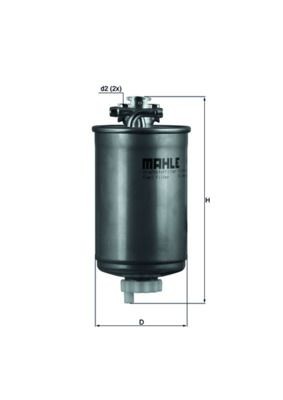 KNECHT KL 75 Fuel filter In-Line Filter, 8mm, 8,0mm