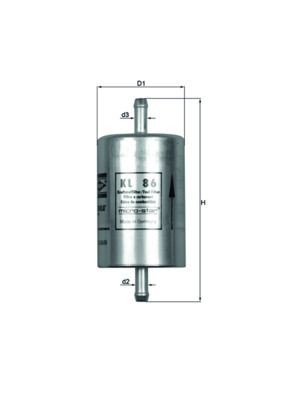 KNECHT KL 86 Fuel filter In-Line Filter, 8mm, 8,0mm