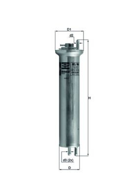 KNECHT KL 96 Fuel filter In-Line Filter, 8mm, 8,0mm