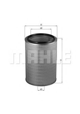 KNECHT LX 761 Air filter 440mm, 307,5mm, Filter Insert