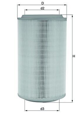 KNECHT LX 913 Air filter 255,0, 255mm, 149,0mm, Filter Insert