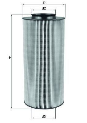 KNECHT LX 918 Air filter 262,5, 263mm, 117,0mm, Filter Insert