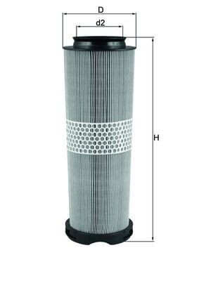 KNECHT LX 1020 Air filter 337,9, 338mm, 119,8mm, Filter Insert