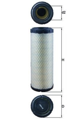 KNECHT LX 1240 Air filter 299,5, 300mm, 105,5mm, Filter Insert