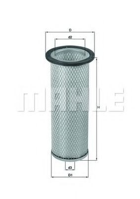 KNECHT LXS 201 Secondary Air Filter 143,0, 118 mm