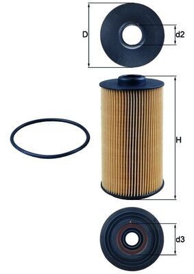 Great value for money - KNECHT Oil filter OX 152/1D