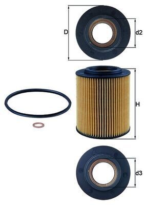 Great value for money - KNECHT Oil filter OX 154/1D