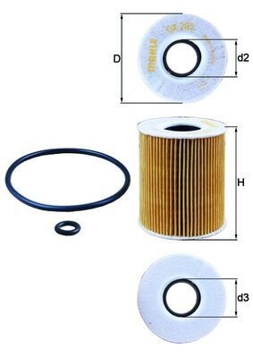Oil filter OX 203D MPV III LY 2.3 4WD (LY3P) 245hp 180kW MY 2007