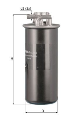 KNECHT KL 454 Fuel filter In-Line Filter, 10mm, 10,0mm