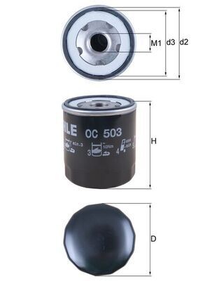 0000000000000000000000 KNECHT M20x1,5, with one anti-return valve, Spin-on Filter Ø: 75,8mm, Height: 88,6mm Oil filters OC 503 buy