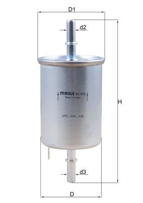 KNECHT KL 470 Fuel filter In-Line Filter, 8mm, 7,9mm
