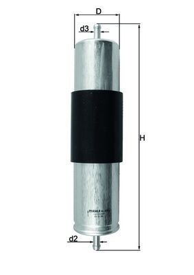 KNECHT KL 473 Fuel filter In-Line Filter, 8mm, 8,0mm