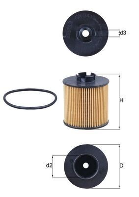 Great value for money - KNECHT Oil filter OX 341D
