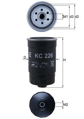 KNECHT KC 226 Fuel filter Spin-on Filter