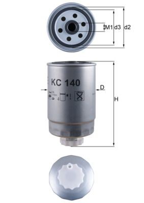 KNECHT KC 140 Fuel filter Spin-on Filter