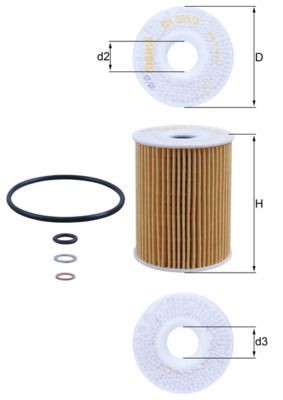 KNECHT OX 355/3D Oil filter Filter Insert