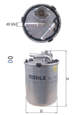 Great value for money - KNECHT Fuel filter KL 497D