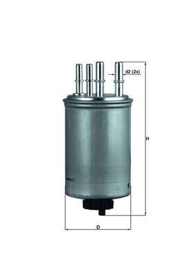KNECHT KL 506 Fuel filter In-Line Filter, 10mm, 9,9mm