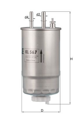 Original KL 567 KNECHT Fuel filter CHRYSLER