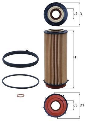 BMW X1 Engine oil filter 7302738 KNECHT OX 560D online buy